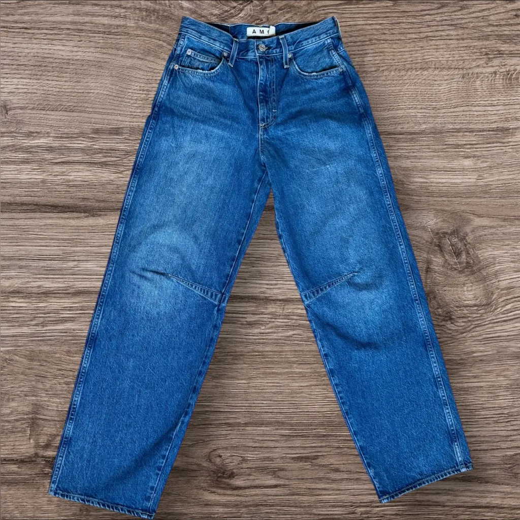 AMO Sandra Baggy Jeans – Emotion 100% Cotton Size 24 Blue - Image 5
