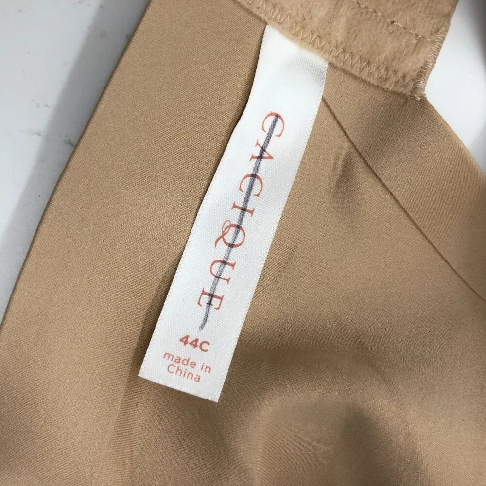 Cacique Lightly Lined Full Coverage Bra Nylon & Spandex Beige 44C - Image 5