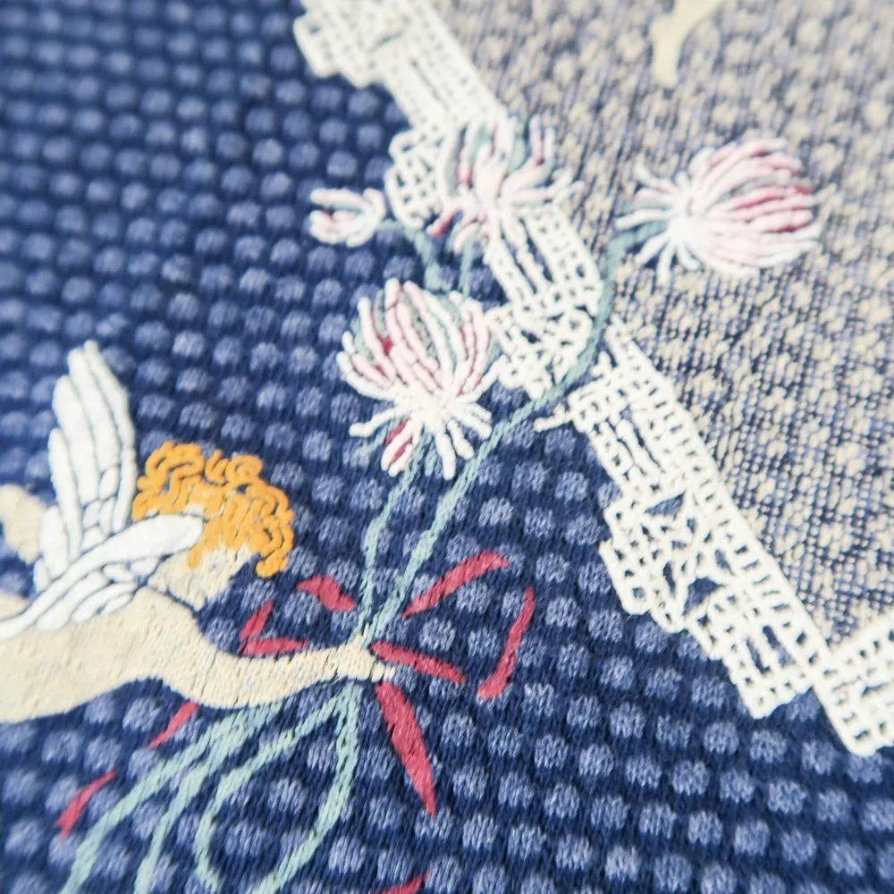 Vintage 90s P.S. Originals Granny Cottagecore Cherub Collared Shirt Blue Size L - Image 7