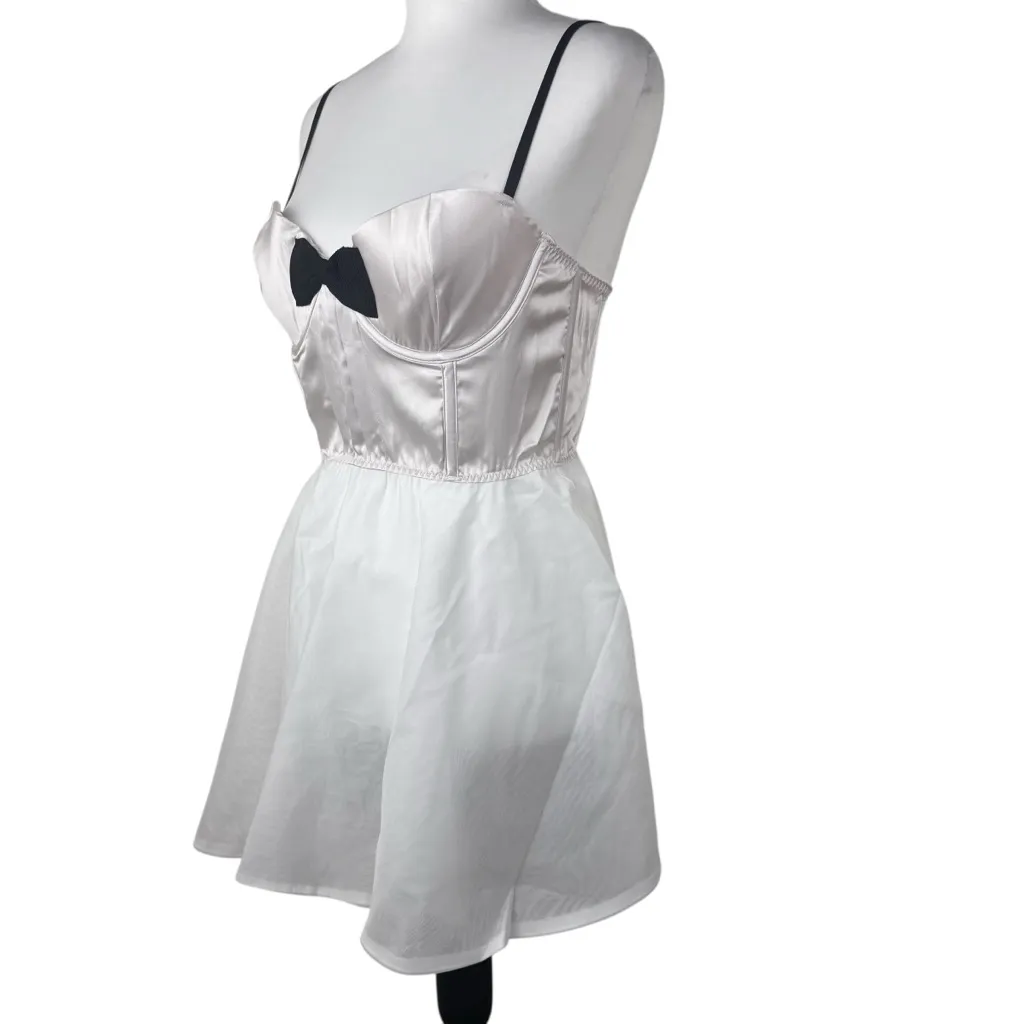 NWT Victoria's Secret White Corset Bustier Bow Slip Dress Bridal Wedding Medium - Image 7