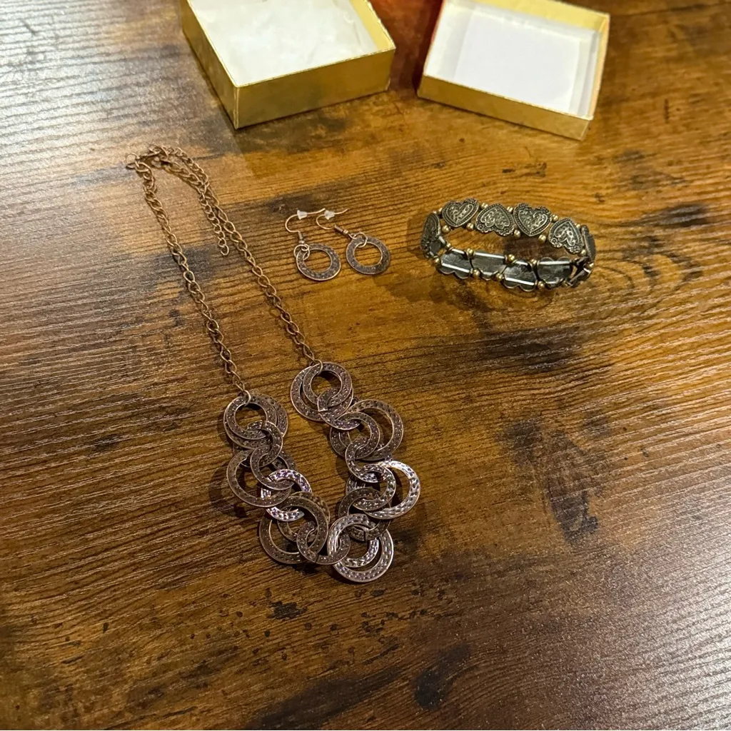 Source Unknown  Bronze Necklace Set - Image 2