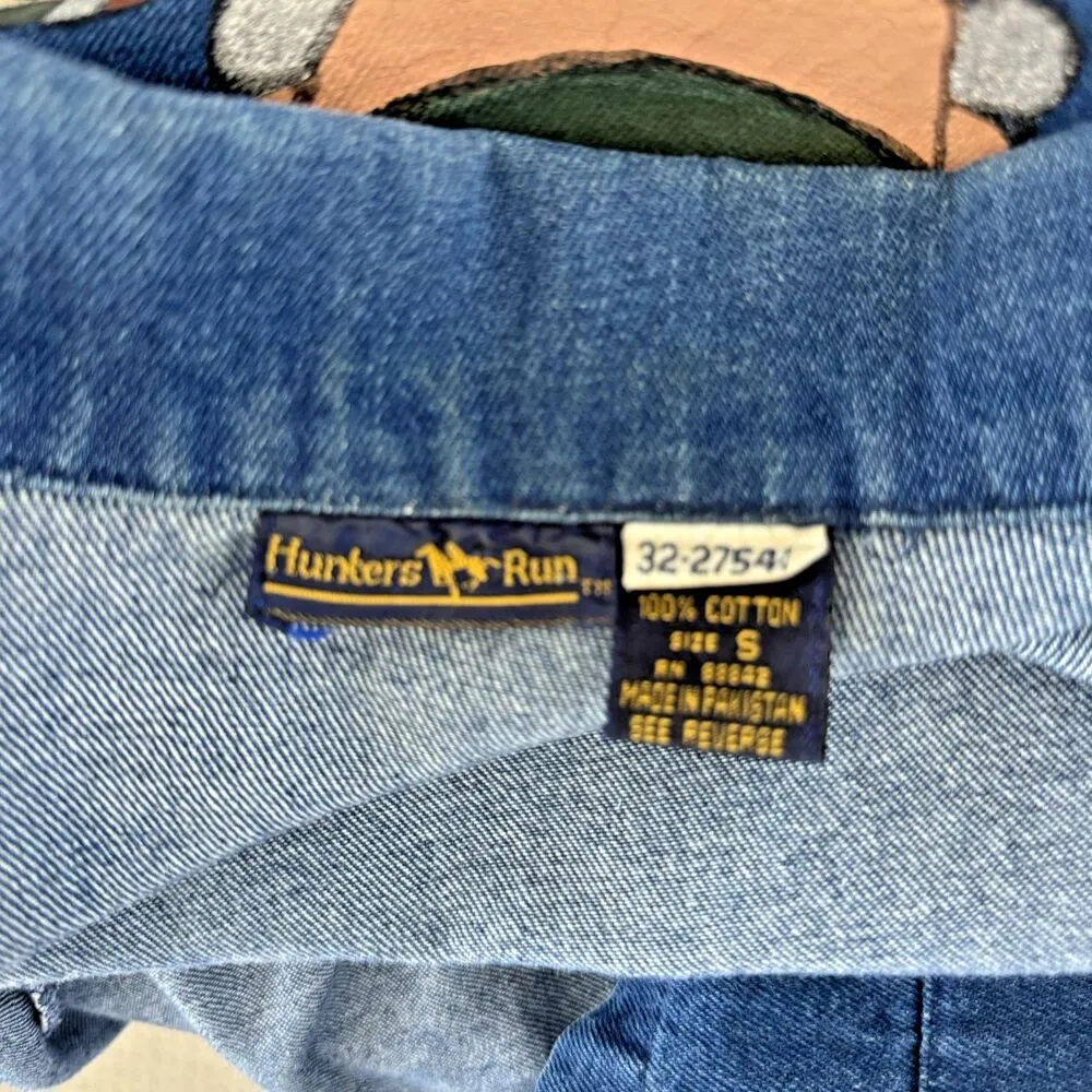 Hunters Run Vintage unique Jacket Denim Cowgirl western rodeo country horse S. Blue - Image 10