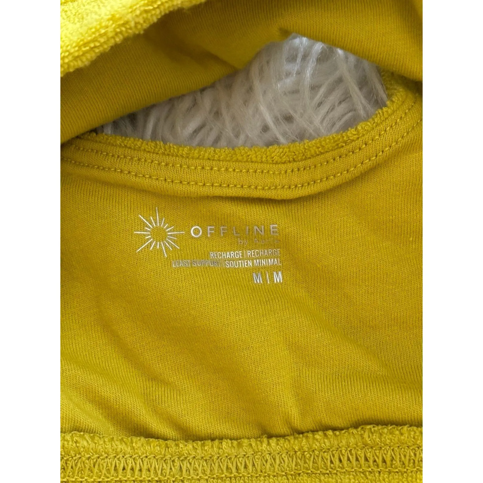 Offline by Aerie Summer Lights Terry Sports Bra Green Rush Size Medium - Image 10