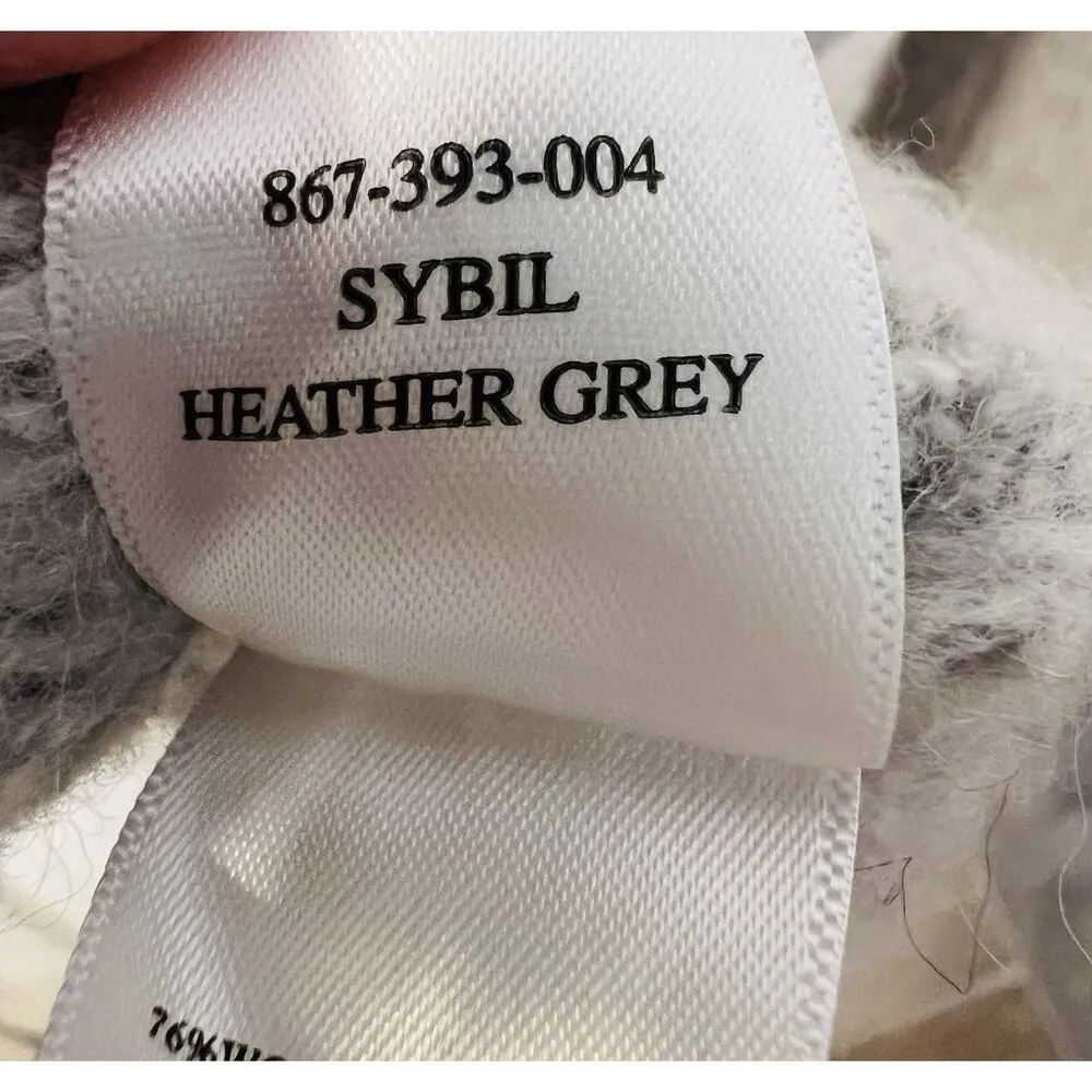 Rails Sybil Sweater XS Wool Cashmere Alpaca Heather Gray Crew Neck - Image 5