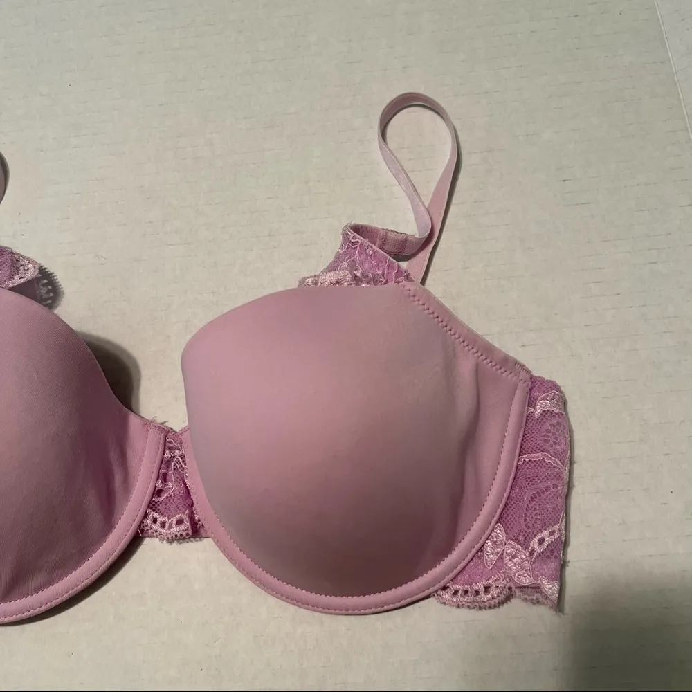 Natori Bra Lace Understated T-Shirt Bra in Sea Grape Purple Sz 34C EUC Lavender - Image 4