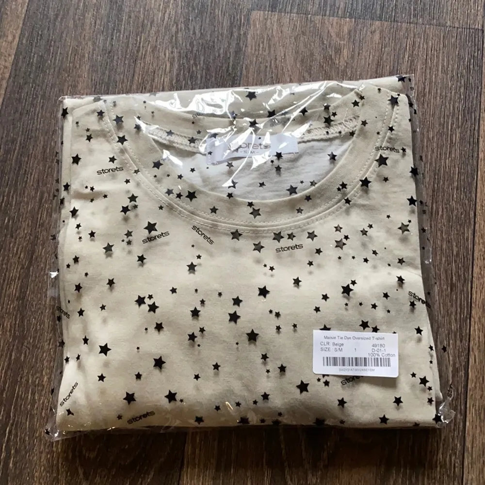 Maise Tie Dye Oversized Shirt Beige - Image 3