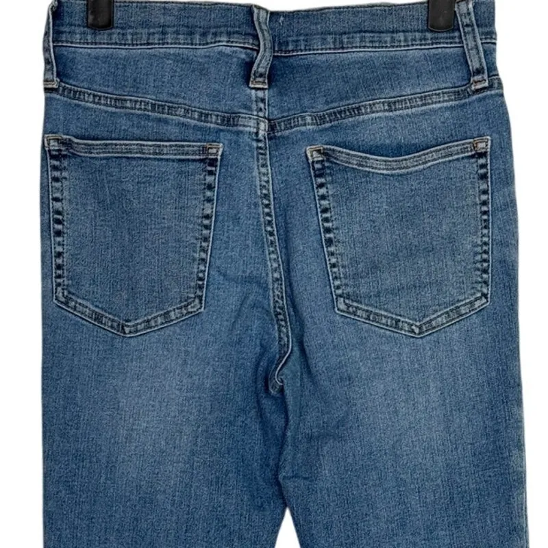 J. Crew Mid Rise Toothpick Skinny Distressed Hem Stretch Ankle Jean 27 Blue - Image 5