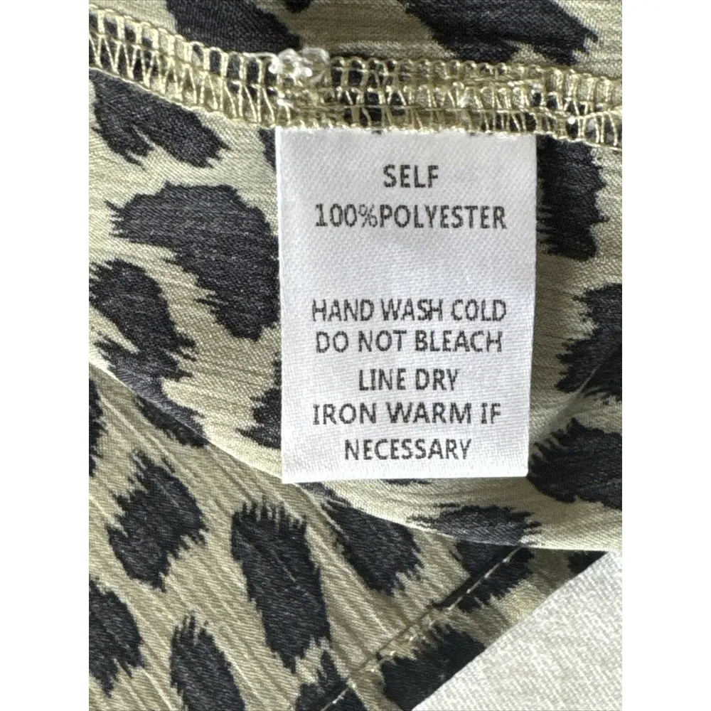 Newbury Kustom Womens Blouse Size Small Boxy Dolman Sleeves Leopard Animal Print - Image 11