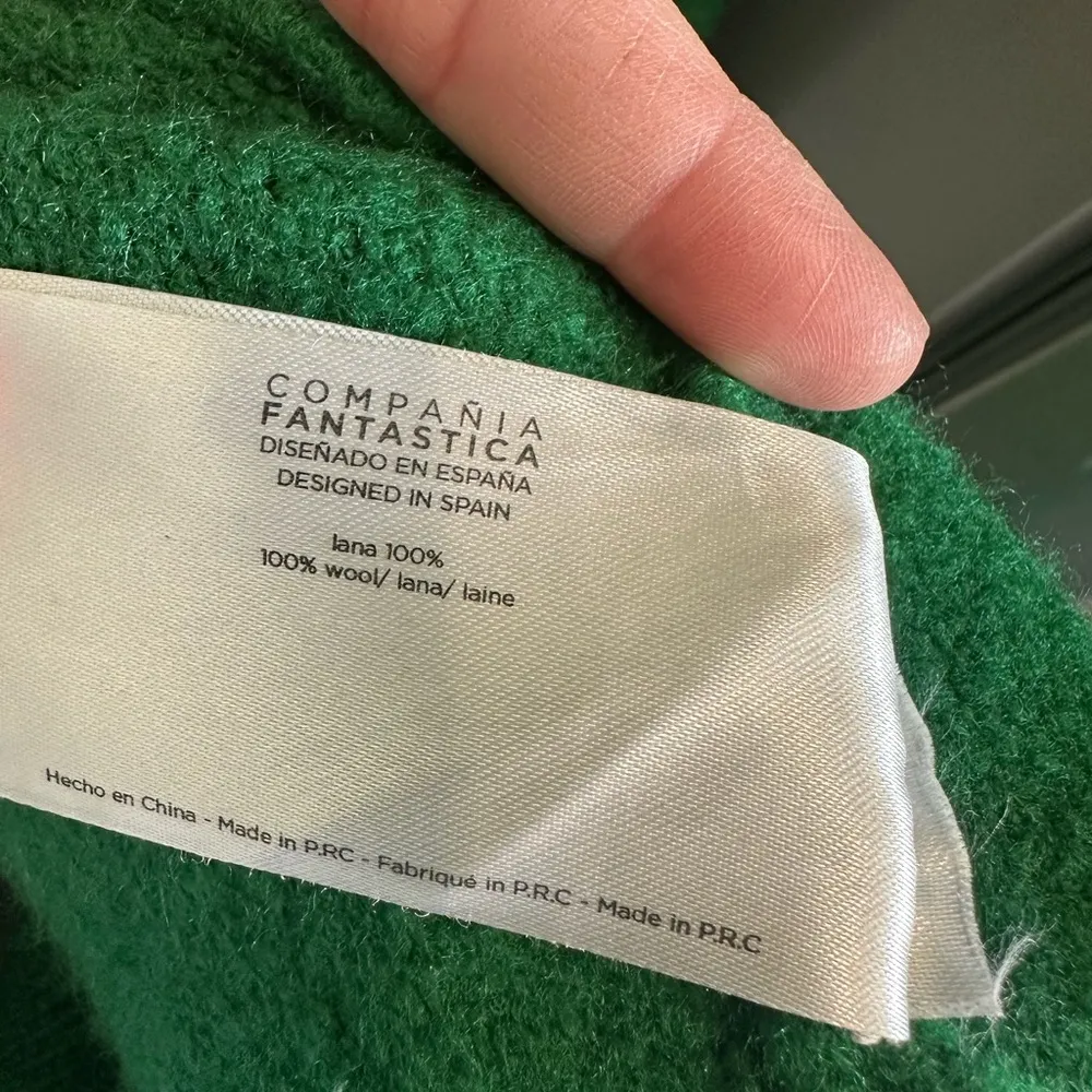 Women’s 100% Wool Compañia Fantastica Jacket Green Size M - Image 5