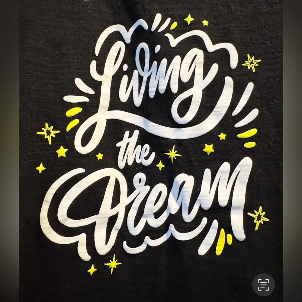 Women’s black white yellow Secret Treasures tank top - Living the Dream - Large - Image 3