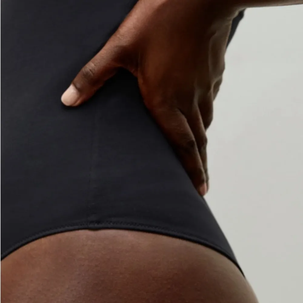 Everlane Cami Thong Bodysuit Black XXS NWT Supima Cotton Camisole - Image 4