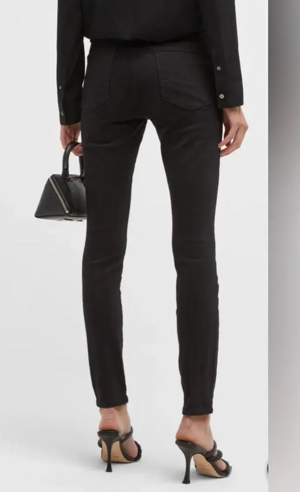 FRAME Le High Ankle Skinny Jeans in Film Noir - Image 5