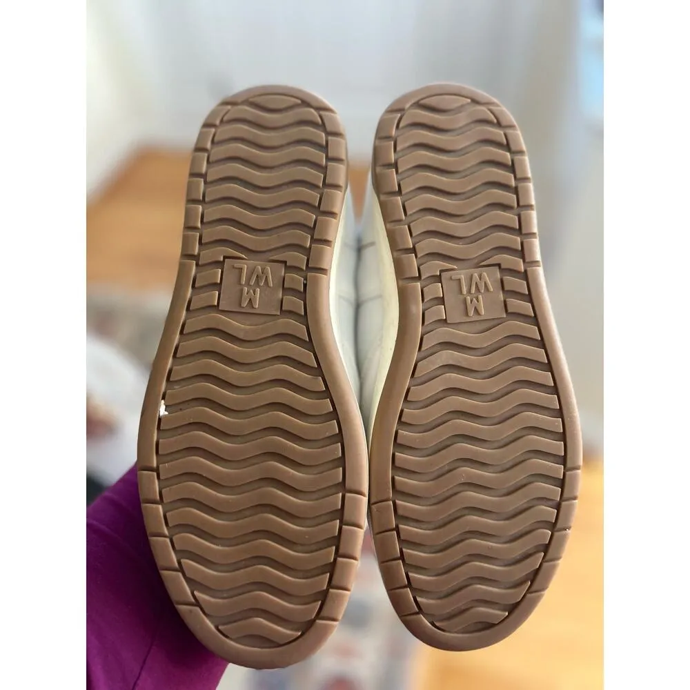 Madewell White Chunky Court Sneakers White Leather Tan Suede - Image 10