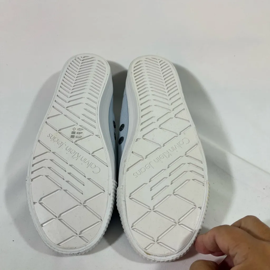 Calvin Klein Jeans DORA Canvas Sneakers Womens Sz 9 BABY BLUE NEW - Image 5