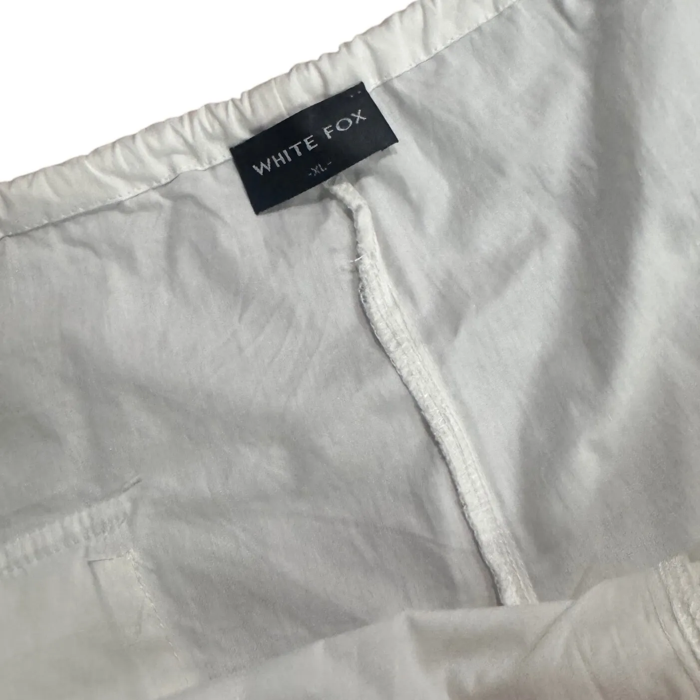 White Fox Wide Leg Pants Women's XL Relaxed Coastal Minimalist - Image 3