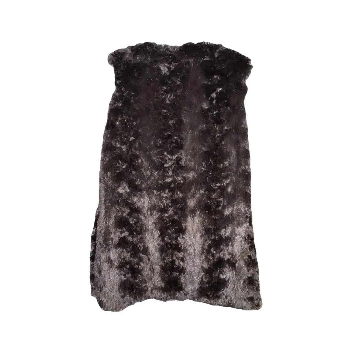 Massini Women Faux Fur Vest Brown Sleeveless Size Small - Image 3