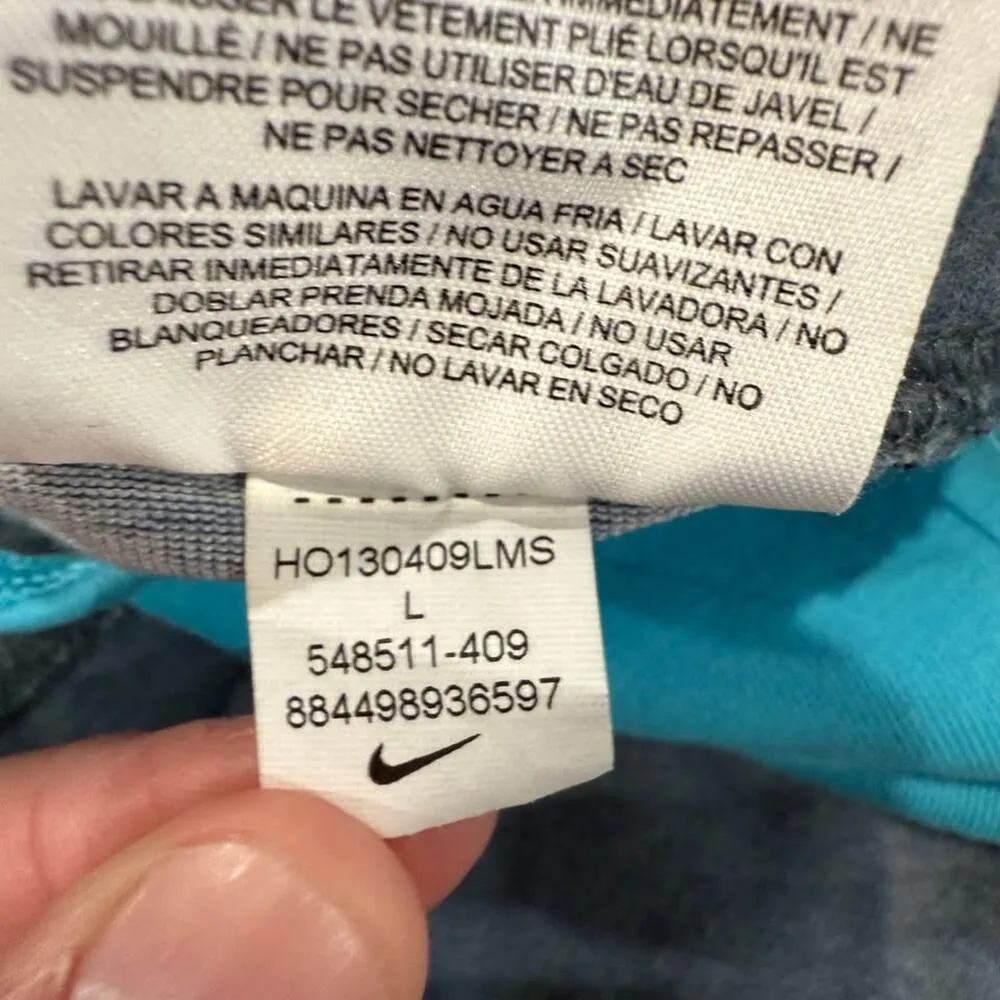 Nike Dri-Fit Yoga Leggings Womens Size Large Blue Workout Activewear Performance - Image 8