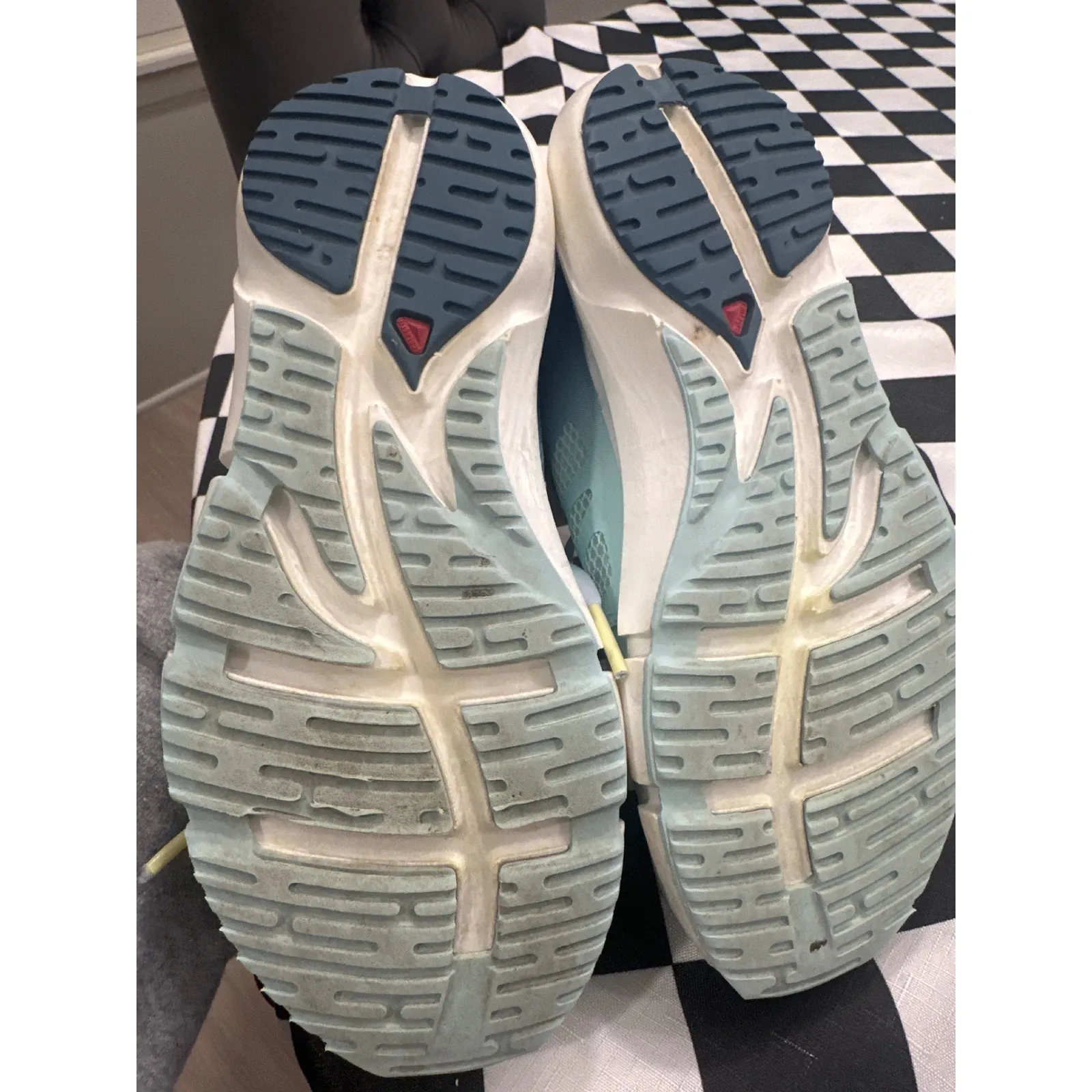 Salomon Women's predict 2 Running Shoes Aqua Blue Yellow Size 8 Ortholite Trail - Image 7