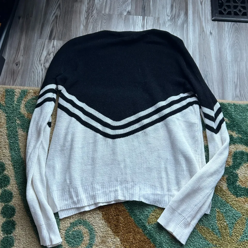 Pink Rose Black Knit Sweater - Image 3