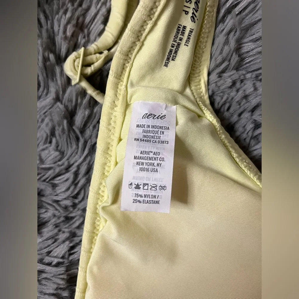 Aerie Women’s Yellow Triangle Bikini Top Size Small NWOT - Image 4