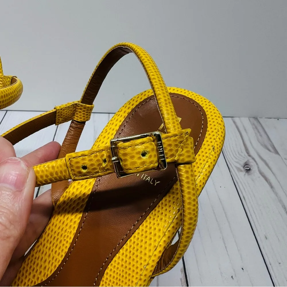 Fendi NEW WITHOUT BOX Yellow Wedge Sandals Size 36.5 - Image 6