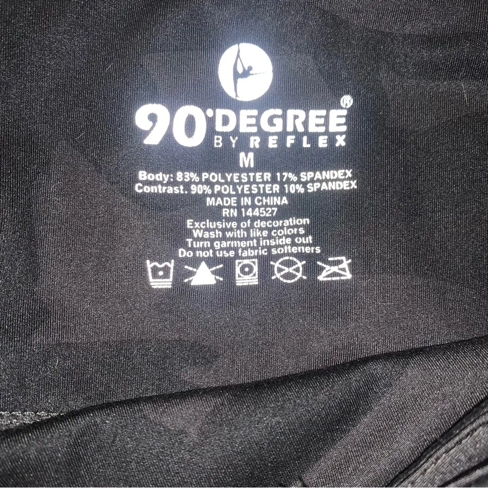 90 DEGREE by REFLEX Black Camo Biker Shorts size medium - Image 4