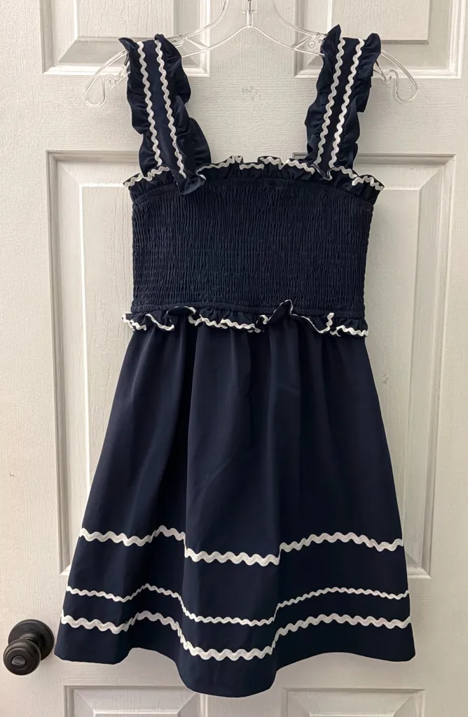 TCEC Smocked Navy Ruffle Fit N Flare Mini Dress Blue - $14 (79% Off Retail) - From Olivia TCEC Smocked Navy Ruffle Fit N Flare Mini Dress Blue - $14 (79% Off Retail) - From Olivia