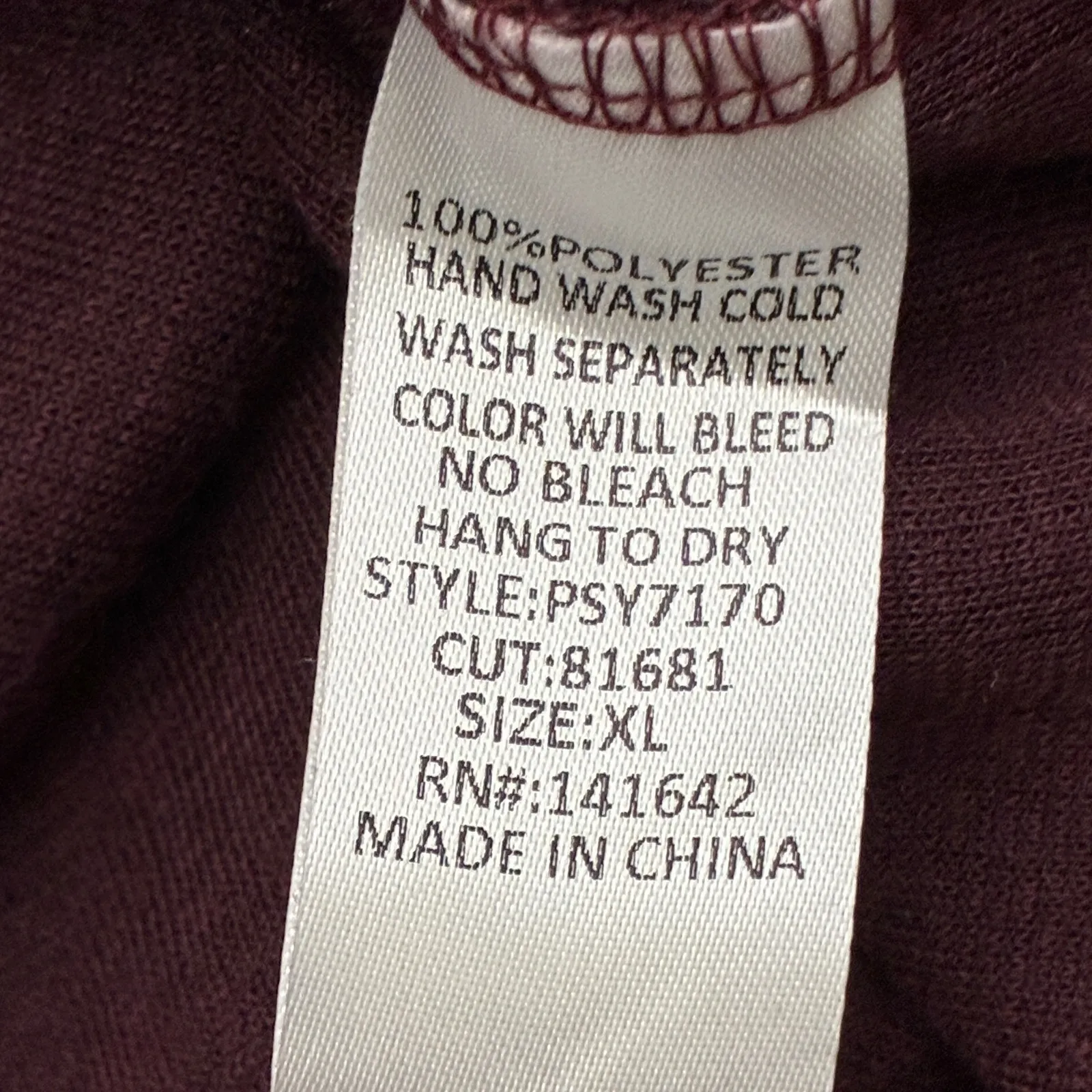 SHE+SKY Burgundy Ribbed Knit 3/4 Sleeve Relaxed Fit Tunic Top XL Purple - Image 7