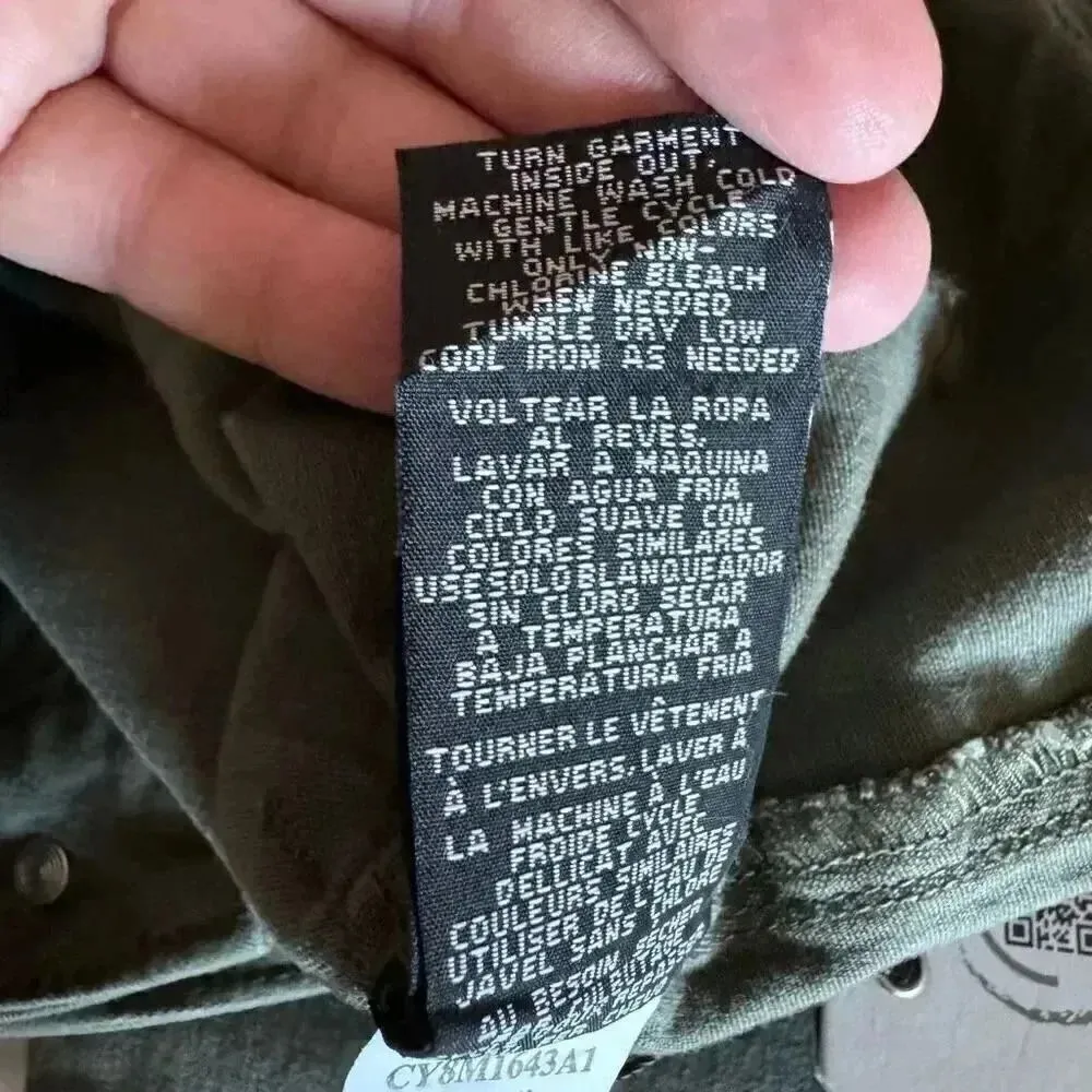 1822 Denim Olive Green Ankle Skinny Cotton Spandex Blend Soft SZ 10 #2193 - Image 11