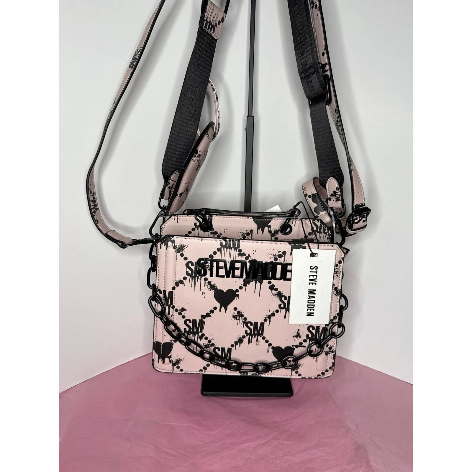 Viral Halloween Steve Madden Bevelyn Dripping Bleeding Hearts HandBag - Image 2