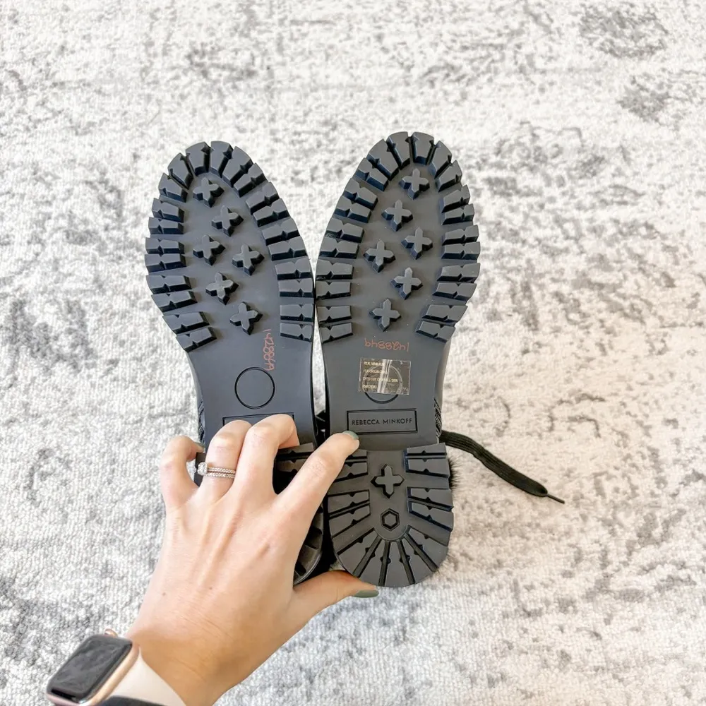 Rebecca Minkoff Jaylin Fur Boots Leather - Image 8