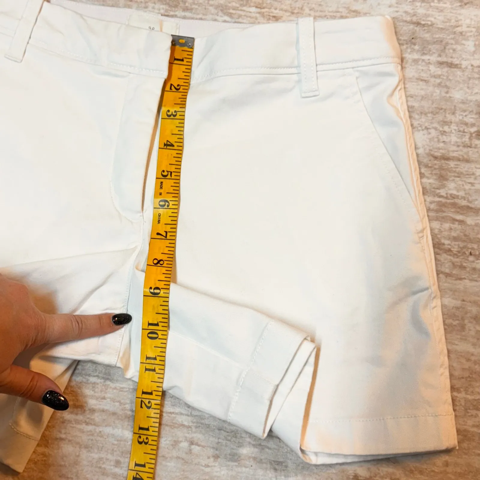 Caslon Women’s 4 White Cotton Blend Shorts Stretchy Preppy Golf Athleisure new - Image 3