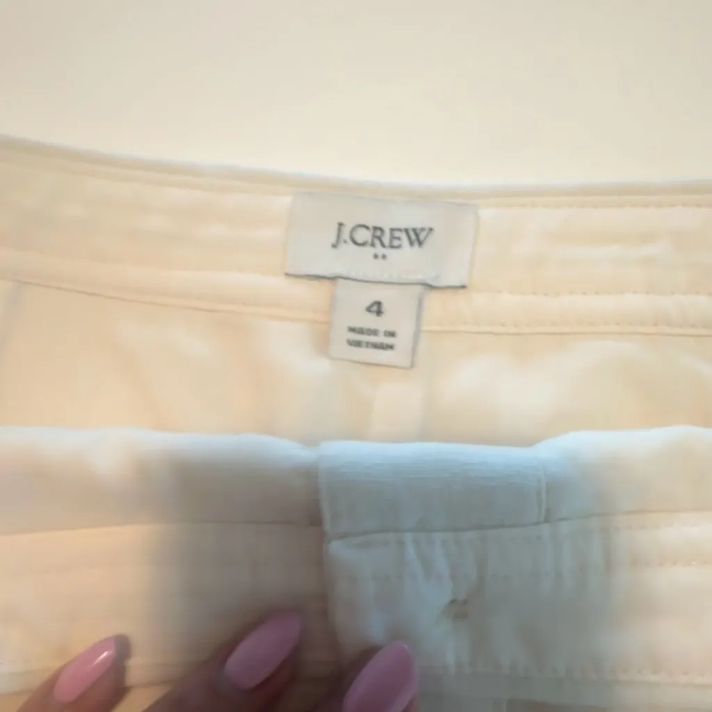 J. Crew Cream A-Line Button Skirt - Image 5