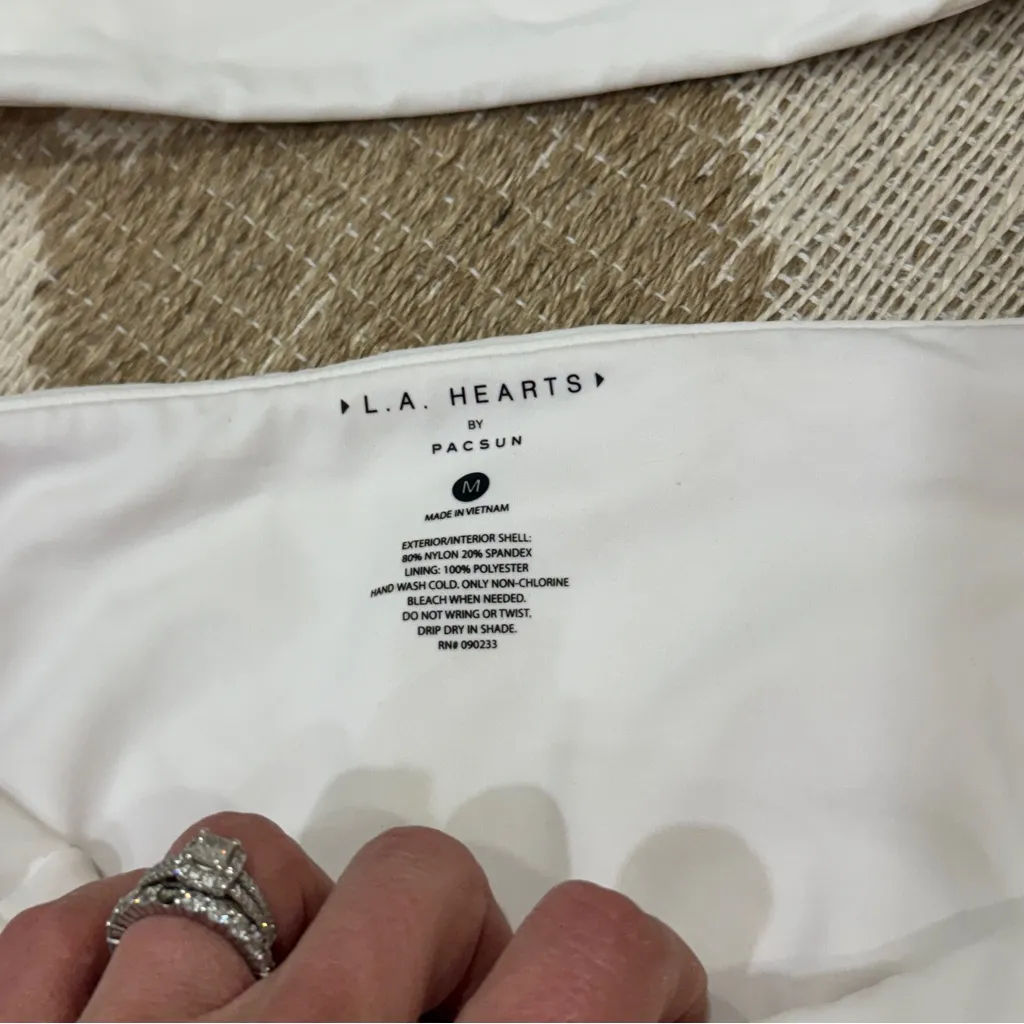 L.A. Hearts bikini set strapless bandeau top criss cross strappy cheeky bottoms - Image 7