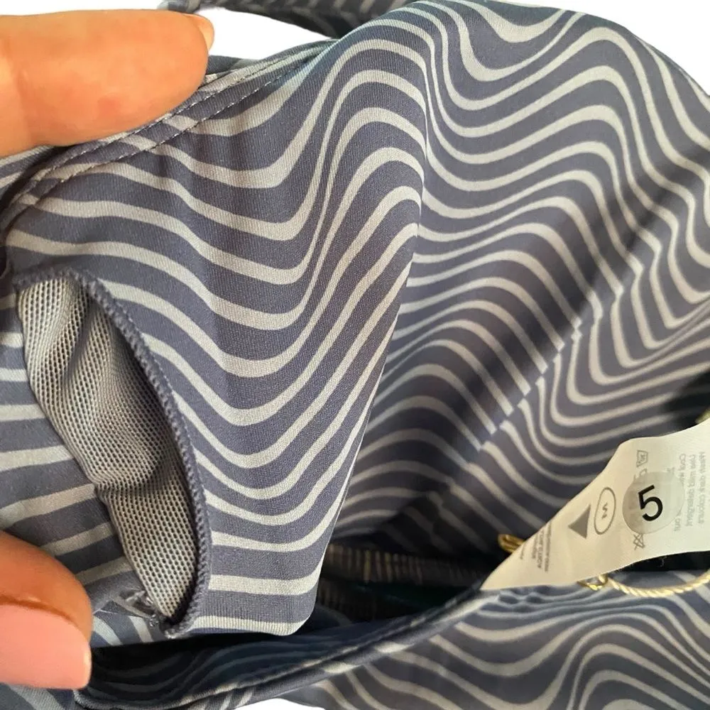 Vitality Balance Athletica Women's M Flare Bra Oasis‎ Blue Swirl Marble Gym New - Image 6