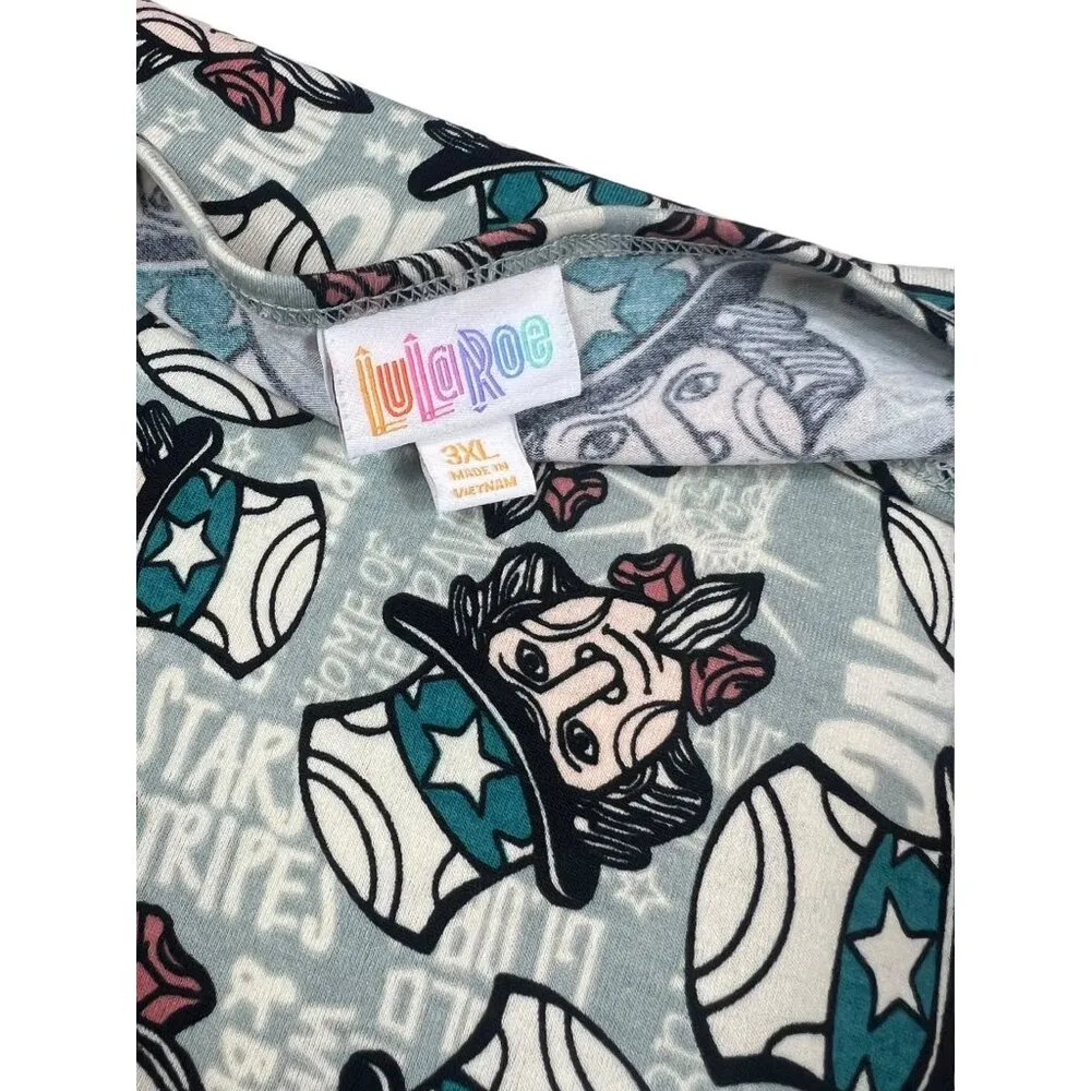 LulaRoe Irma Women's Patriotic Nutcracker Top - Image 4