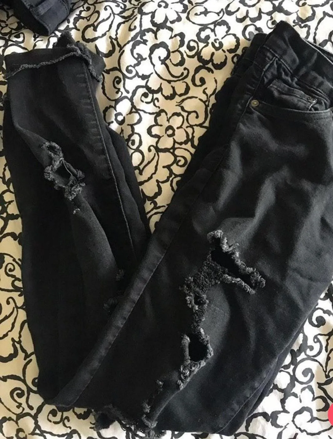 distressed jeans Black Size 28 - Image 2