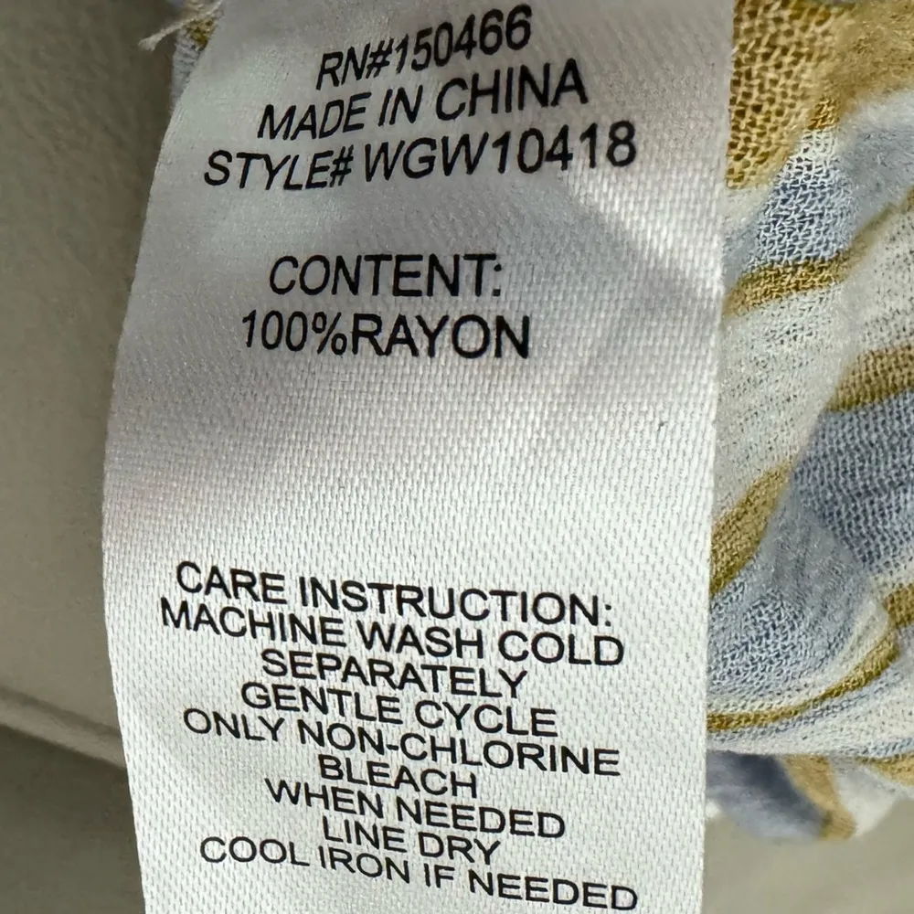 Market & Spruce Coastal Lady V Neck Top Sleeveless Blouse Yellow Stripe Sz XXL - Image 8