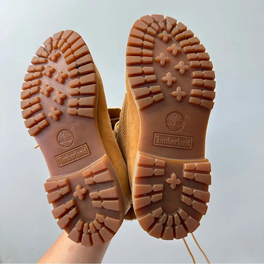 Timberland teddy lace up fold‎ over boots leather brown women's 6 fully lined - Image 8