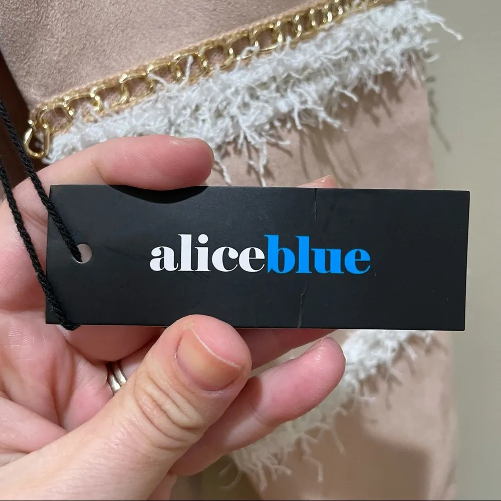 Alice Blue Floral Lace Pullover Sweatshirt Top Blush Pink Size Small - Image 6