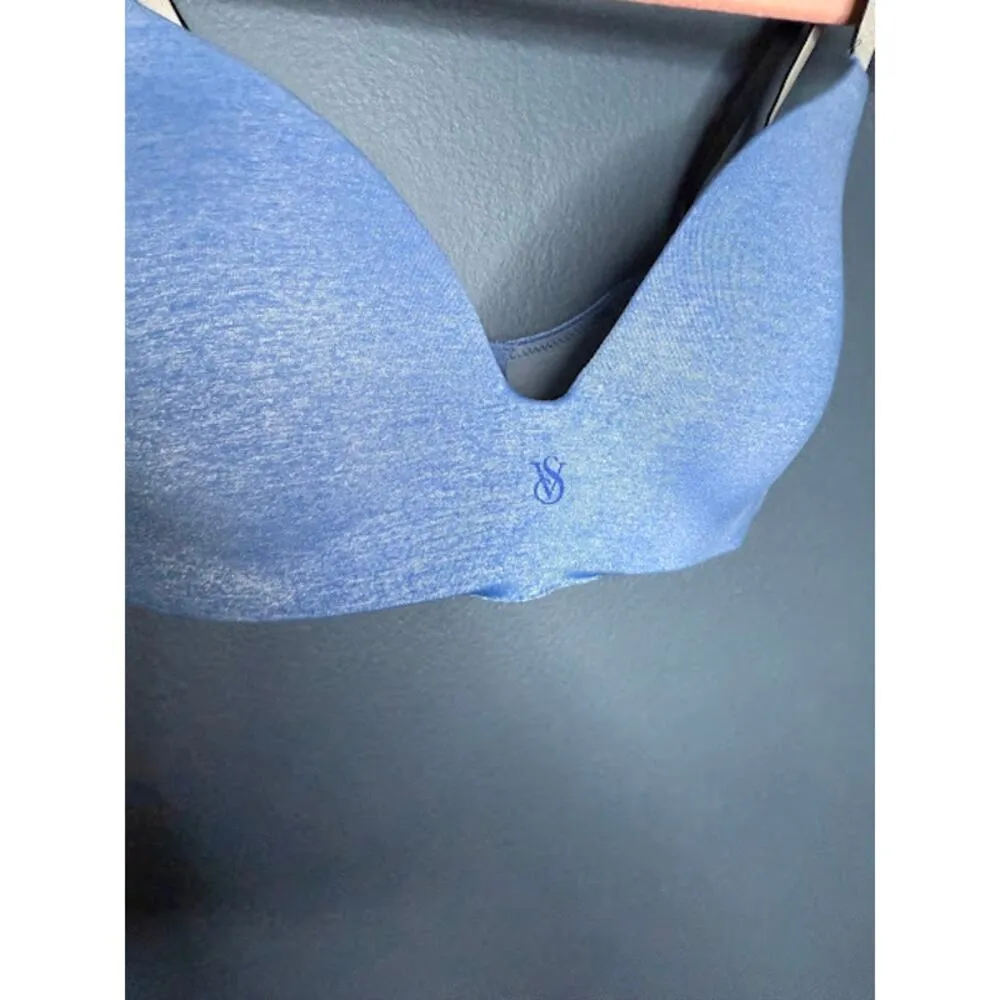 Victoria Secret Bra Women's Size 32B No Wire Comfort Blue Wireless T-Shirt - Image 3