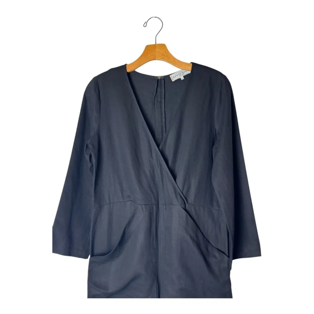 Apiece Apart Jumpsuit Women 0 Black Linen Blend Meru Lagenllook Preppy‎ Luxury - Image 4