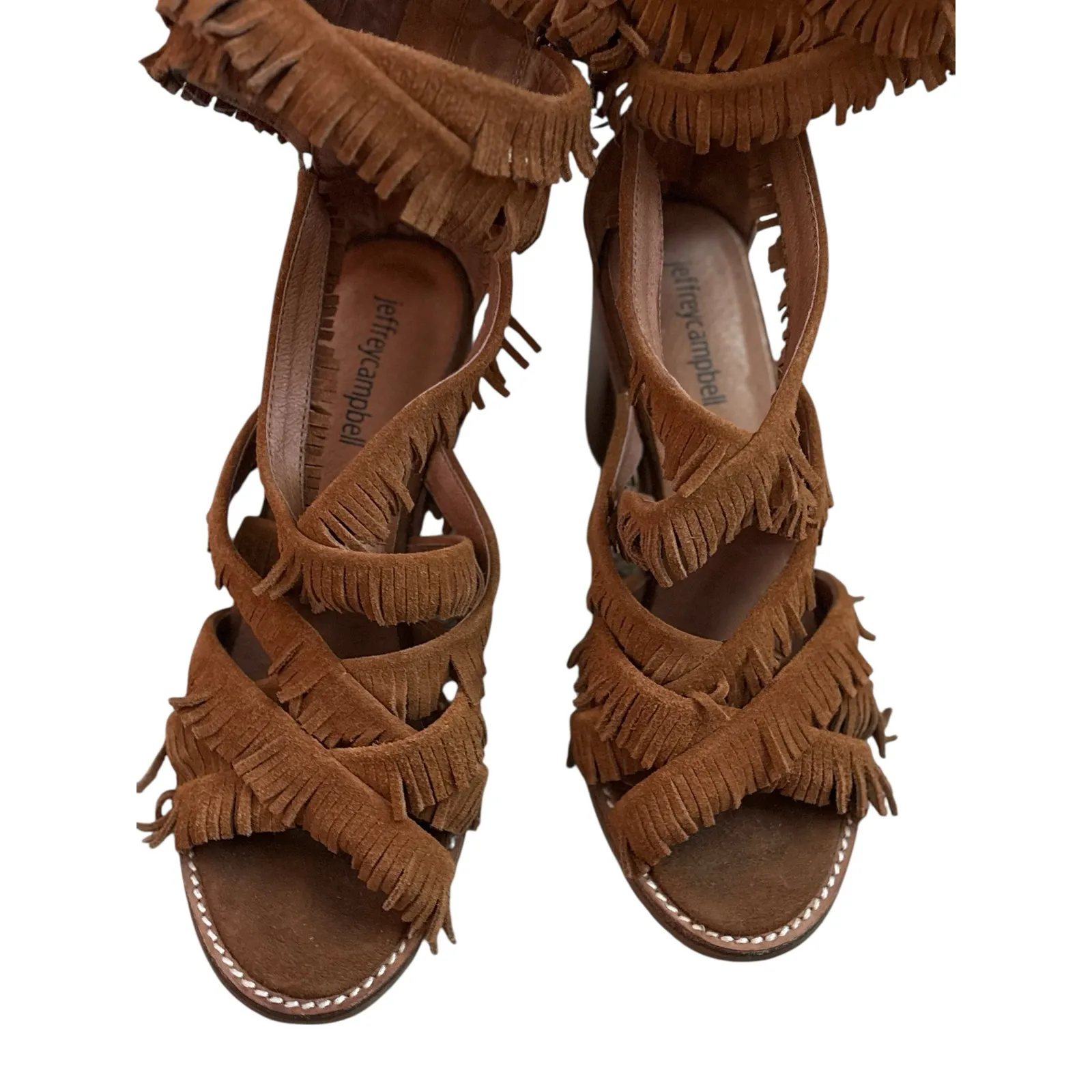 Jeffrey Campbell Enyo Fringe Gladiator Sandal Size 7.5 - Image 7