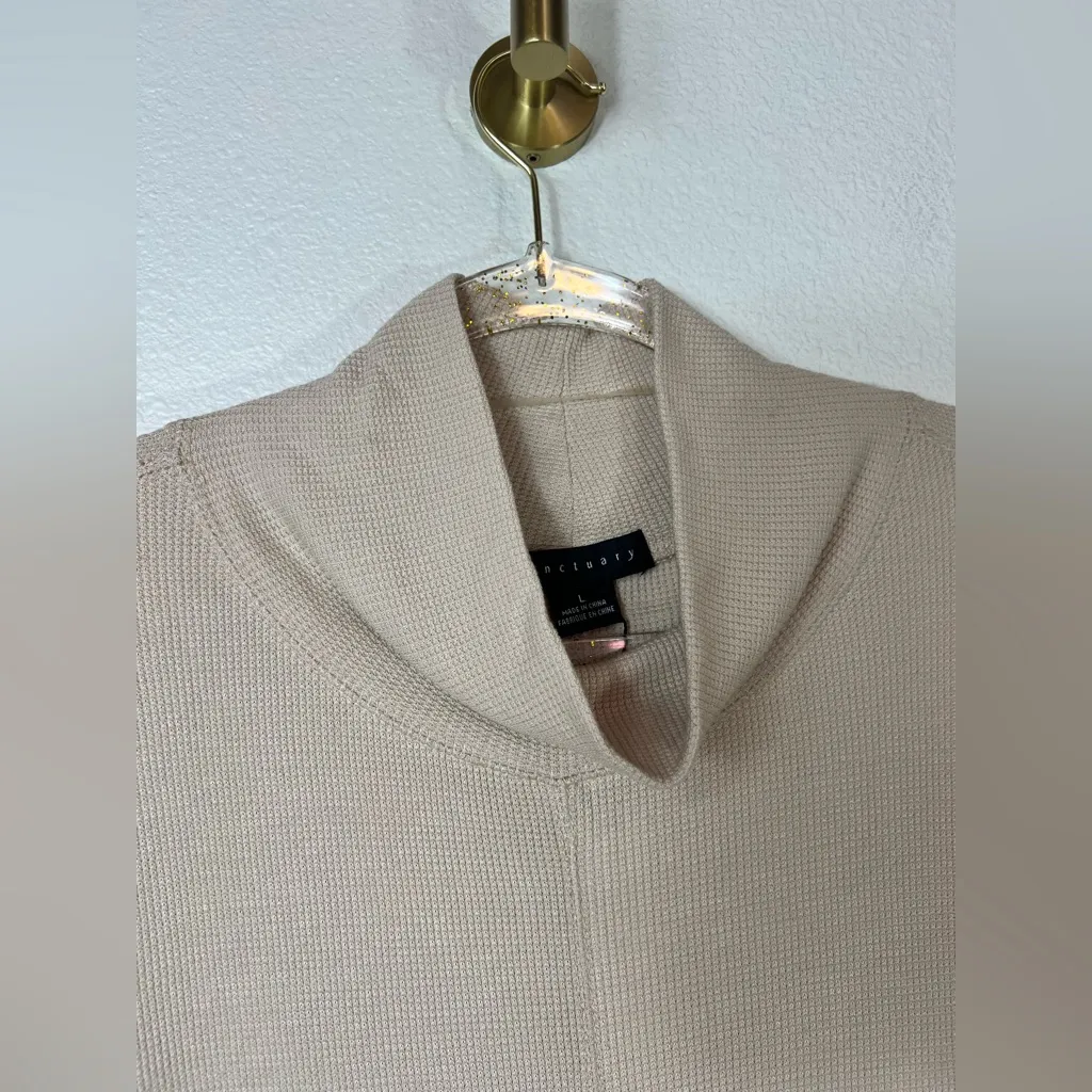 Sanctuary NWT Staying Cowl Neck Waffle Sweater Size L - Image 4