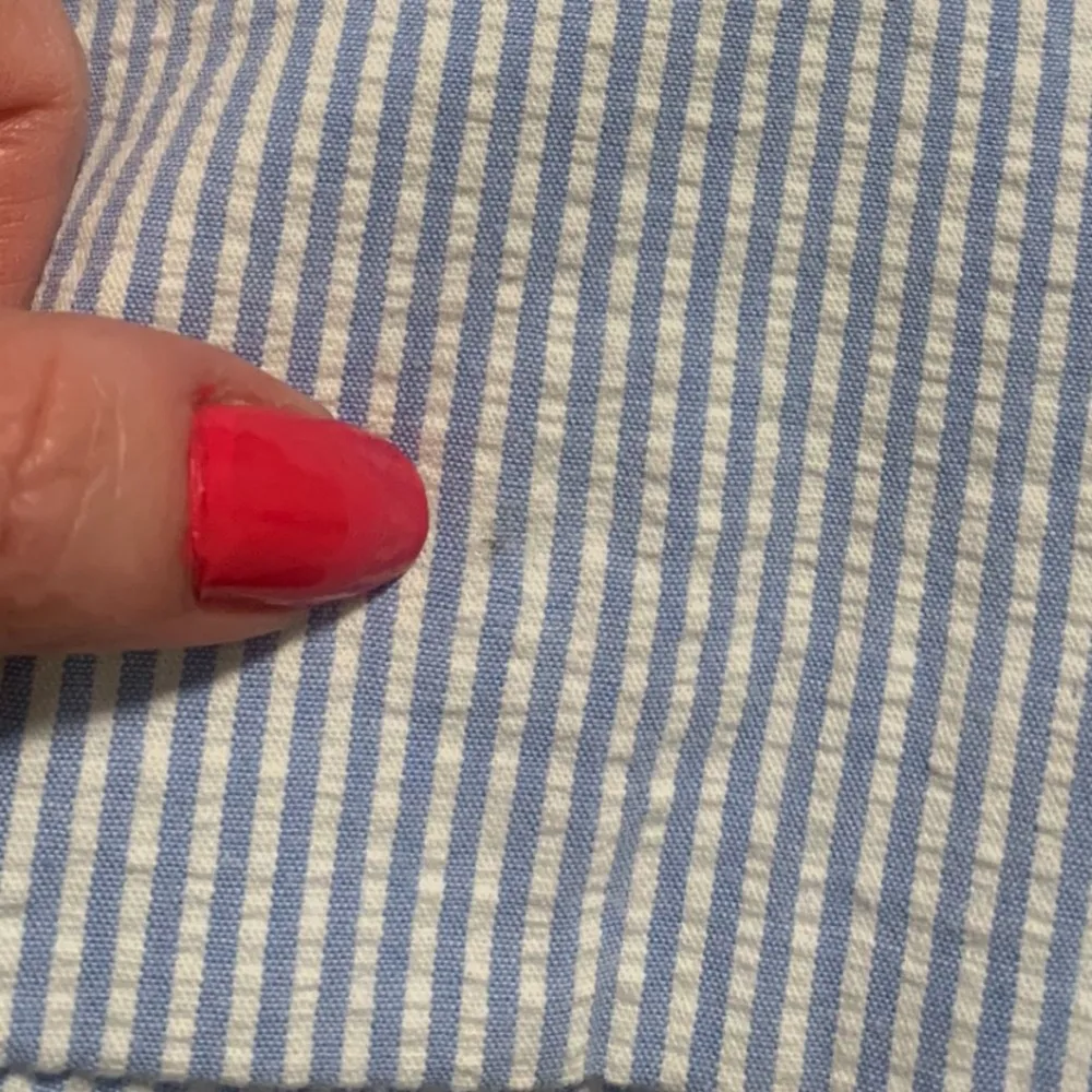 Ann Taylor   Blue and White Striped Shorts - Image 5