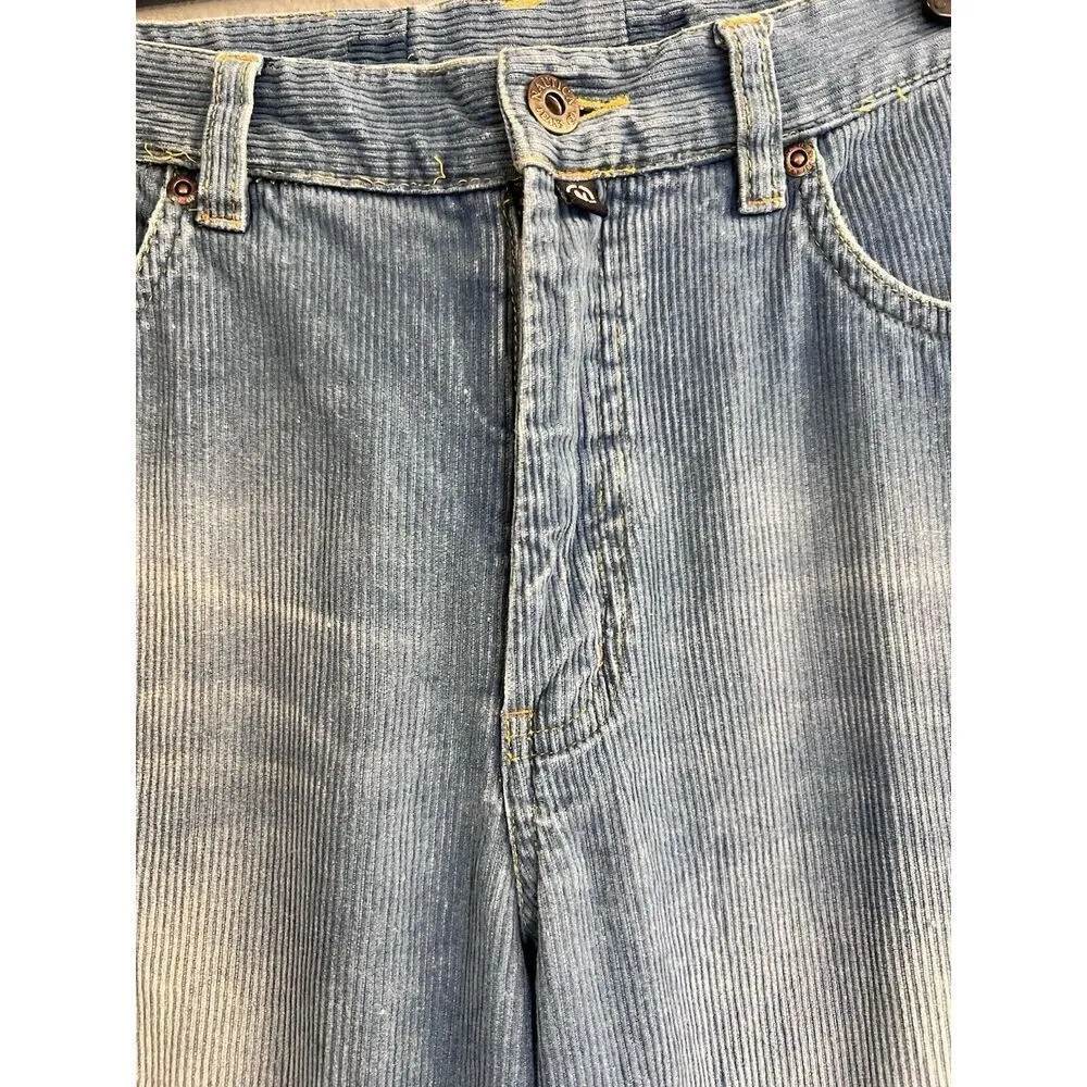 Vintage Nautica Corduroy‎ Blue Jeans Stretch 32 X 28 Bootcut - Image 2