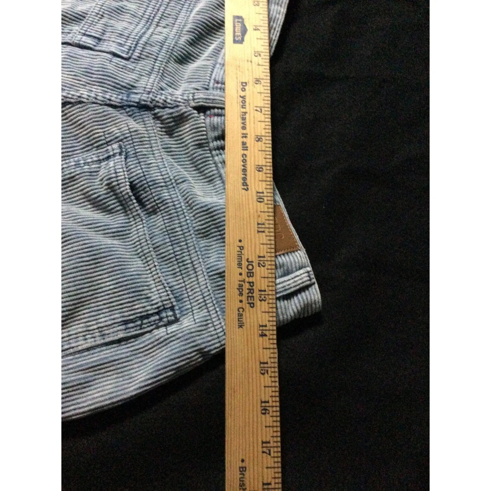 BDG Urban Outfitters Corduroy Carpenter Shorts BlueStriped Distressed RawSize 28 Blue - Image 5