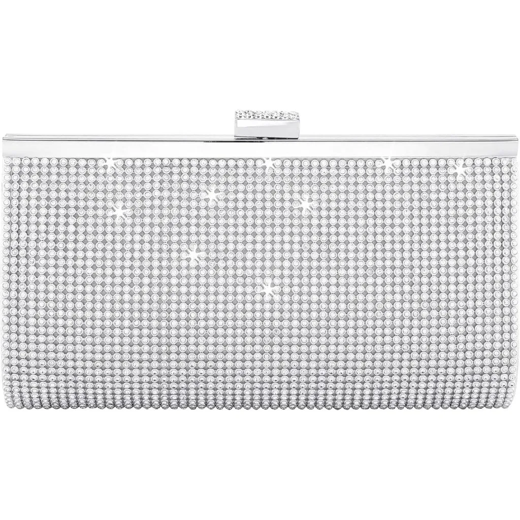 ⚡ Women's Detachable Chain Sparkly Glitter Crossbody Shoulder Silver Bag - Image 2