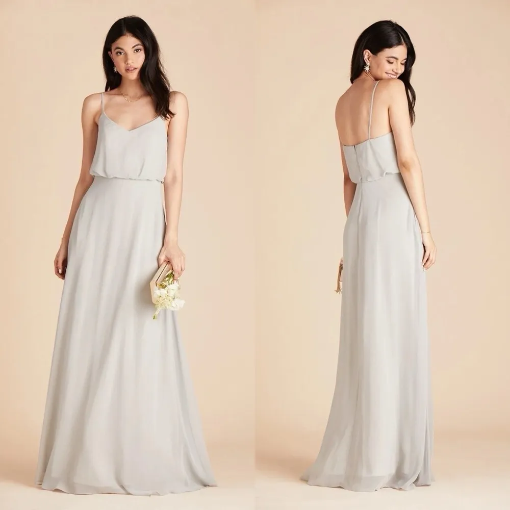 Birdy Grey Gwennie Bridesmaid Blouson Maxi Dress NWT Dove Gray Size M - Image 15
