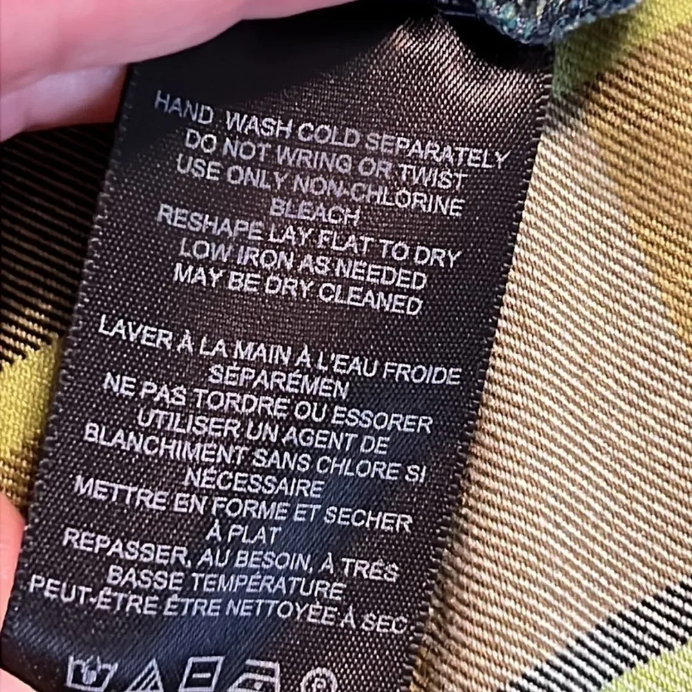 UO size XS Keya Plaid Hook & Eye Mini Dress allover plaid print adjustable strap - Image 9